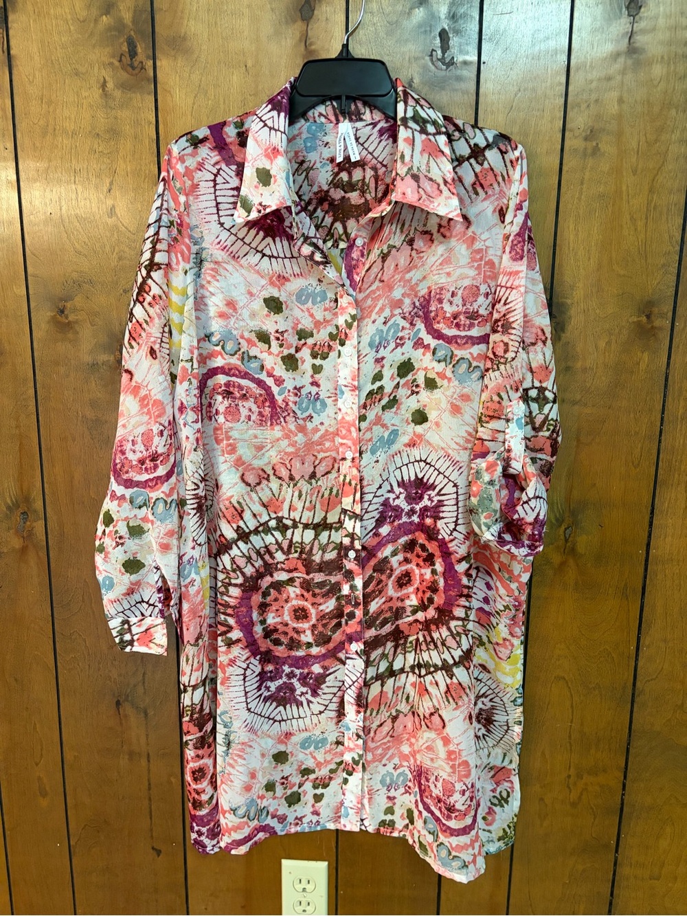Live 4 Truth Pink Multi-Print Long Sleeve Button-Down Shirt